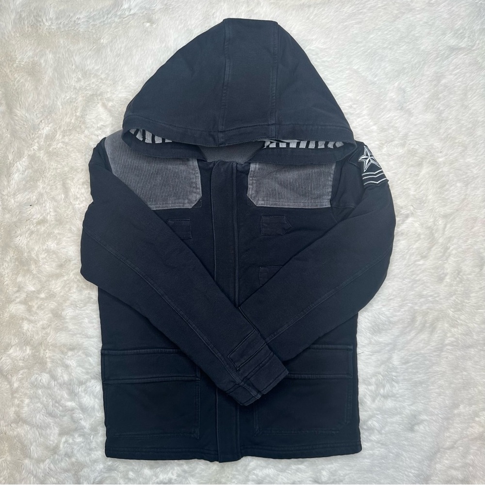 Peekaboo Beans Jacket Black & Grey Size 6